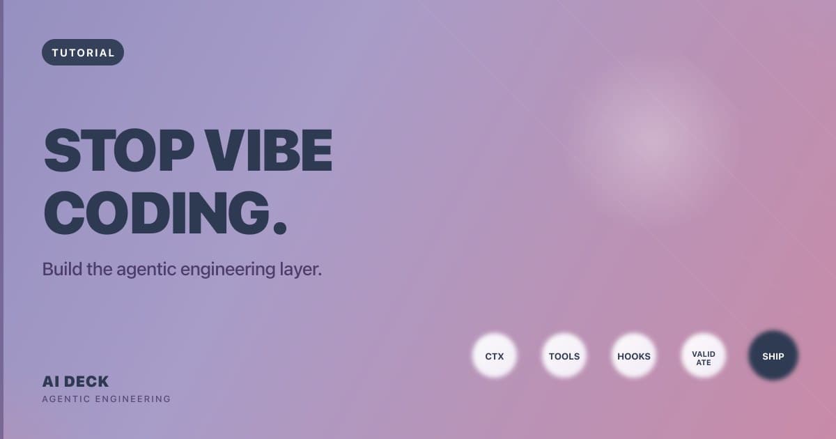 Agentic Engineering: Stop Vibe Coding and Build the Layer